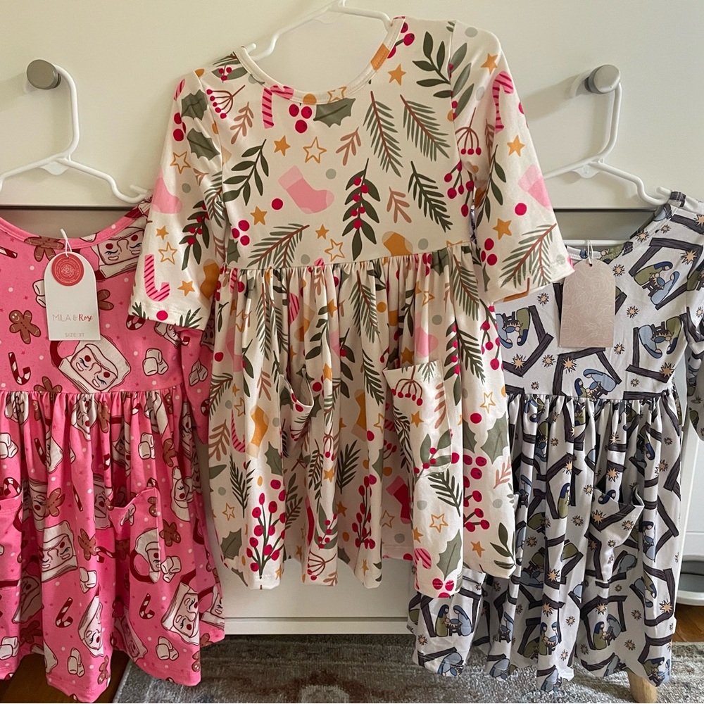 NWT Mila & Rose 3T Christmas Dress lot